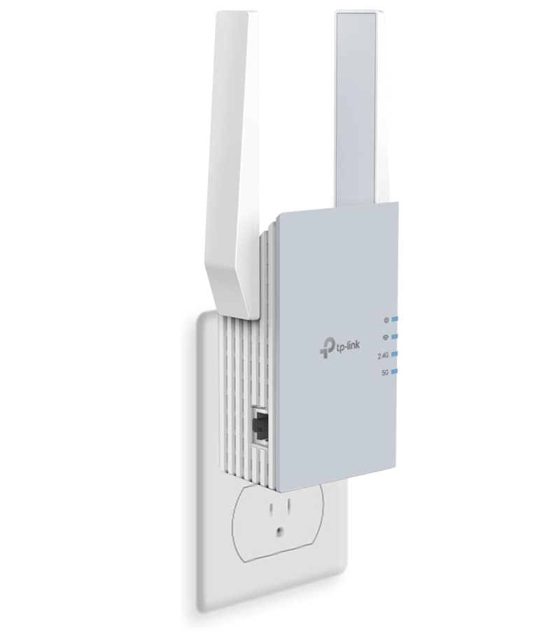 TPLink RE515X AX1500 WiFi 6 Range Extender w/Ethernet Port | 1.5G DualBand Wireless Repeater Amplifier | Up to 1800 Sq. Ft., 64 Devices | Internet Signal Booster | APP Setup | EasyMesh Compatible