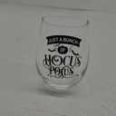 Disney Hocus Pocus Teardrop Stemless Wine Glass | Tumbler Cup For Mimosas, Cocktails | Home Barware For Liquor, Kitchen Decor | Sanderson Sisters Halloween Gifts And Collectibles | Holds 20 Ounces