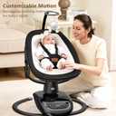 Angelbliss Baby Swing with Custom Motion, 3D-Motion Electric Swing with 6 Unique Motions & 4-Speeds, Bluetooth Enabled, 13 Preset Lullabies (Black)