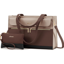 LOVEVOOK Laptop Tote Bag for Women 15.6 Inch Leather Computer Bags Waterproof Business Work Bag Briefcase Women Shoulder Bag