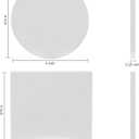 48 Pack Sublimation Blanks Coasters Bulk, 4 Inch Glossy White Glazed Ceramic Tiles Bulk with Cork Backing Pads, Heat Transfer Cup Mat for DIY Crafts Home Kitchen Decor (Square 48PCS)