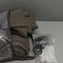 Pleated Chocolate Tart Natural Linen Curtains 96 Inches Long for Sliding Glass Doors, Memory Trained Semi Sheer Drapes Light Filtering Privacy 8FT Length Rustic Windows Curtain 2 Panels Set Back Tab