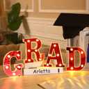 Demissle 4 Graduation Party Decorations 2026 Grad LED Marquee Letters Graduation Table Light Up Sign for Kindergarten Preschool High School College Class of 2026 Grad Party Supplies(Red)