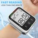 KIKEANG Blood Pressure Cuff Wrist, Universal Bp Cuff(5.3-8.4in) Large LCD Display 2 Users Total 240 Memories, 2 AAA Batteries & Carrying Case Included
