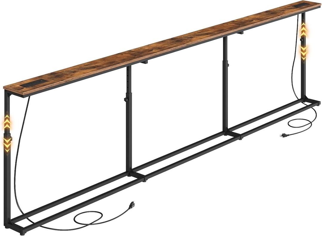 HOOBRO 110 Inch Narrow Console Table, Skinny Behind Couch Table, 110"L x 5.9"W x 33.4"H