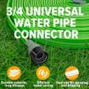 LAVEVE Heavy Duty Sprinkler Soaker Hose 100 FT, Flat Garden Hose with Holes, Efficient Flexible Irrigation Hose for Yard, Lawn and Garden, Includes Stakes (25FT x 4Pack)