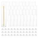 Hewory Hurricane Glass Candlestick Holders: 36PCS Clear Taper Candle Holders for Candlesticks with Windproof Design Ideal for Event Organizers for Table Centerpieces Weddings Christmas Home Decor