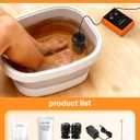 Ionic Foot Bath Detox Machine,Foot Detox Foot Bath Soak Tub with 2 Arrays,80 Disposable Foot Bath Liners,Detox Sea Salt,Folding Foot Spa Bucket,Home Salon-Level Foot Soaking Tub