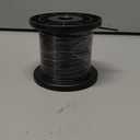 304 Stainless Steel Wire Rope Cable 3/32, Black Vinyl Coated - Outdoor Light Guide Wire for String Lights, Clotheslines - 1/16 Inch Overmolded to 3/32 Inch, 100ft