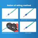 2 x 1200pcs Wire Ferrules Kit Ferrule Connectors AWG22-7 Wire Crimp Pin Terminals Insulated Cord Wire Ends Terminals