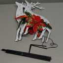 2 Pcs Solar Stake Christmas Outdoor Decorations Garden Stake Decor LED Christmas Reindeer Stakes for Garden Lawn Yard (Reindeer) White