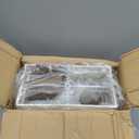 Wellmet Set of 2 Square Fabric Lampshades, 12" X14" X10", No Assembly Required, Classic Modern Style for Table, Bedside, Floor Lamps, Spider Fitter (CreamWhite)