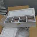 Wooden Tea Box Storage Chest Organizer Container Holder Rack With 6 Storage Compartments For Assorted Variety Of Loose Tea Spices & Herbs Natural Eco Friendly Vintage Rustic Decorative Box