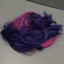 JoneTing 70cm 27inch Purple Pink Wigs+Hair Cap Women Long Straight Purple Mix Pink Wig with Bangs Women Long Wavy Purple Pink Hair with Bangs Halloween Party Christmas Outfit