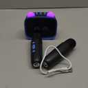 Mini Karaoke Machine Toys Gifts,Kids Portable MP3 Player with 2 Wireless Microphone and LED,Christmas Birthday Gifts for Girls Boys 3 4 5 6 7 8+ Year Old (Blue)