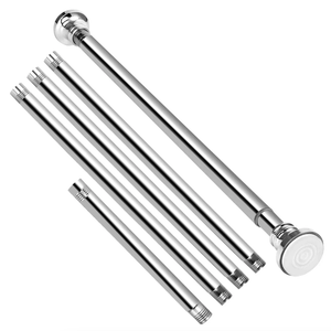 Shower Curtain Rod 41.3-117 Inch Adjustable Non-Slip Stainless Steel Curtain Rod