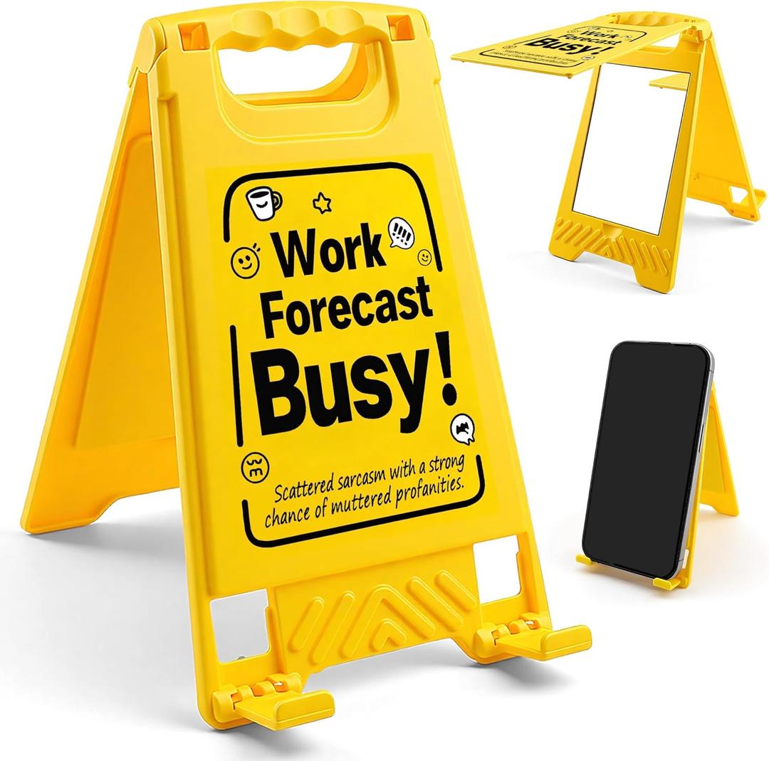 Office Desk Decor Desk Accessories - Gag Gifts for Women Men with Mirror Office Decorations for Work, Funny Desk Signs for Coworker Boss Employee