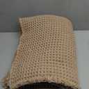 TYUU Pale Beige Bathroom Rug, Waffle Bath Mat Non Slip Washable Super Absorbent Quick Dry Boho Farmhouse Bathroom Decor, 24''x16'' Pale Beige