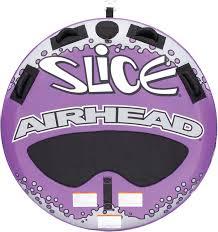 Airhead Slice Towable 2-4 Rider Models, Tube for Boating and Water Sports, Heavy Duty Full Nylon Cover with Zipper, EVA Foam Pads, and Patented Speed Safety Valve for Easy Inflating & Deflating