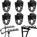 6Pcs/Set Bike Rack Straps Replacement Bicycle Hitch Strap Cradle Bike Carrier Mount Rubber Strap Black Spare Hooks Car Racks Accessories Truck Hitch Fit 1" Diameter Tubes