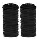 obeoby 200PCS Thin Hair Ties, Elastic Black Hair Accessories for Thin Hair, No Damage Small Ponytail Holders for Women Girls Toddlers