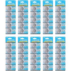 Taysing 50 Pack 3V High Capacity Lithium Button Coin Cell Batteries CR2450 ECR2450 Used in Most Electronic Devices