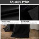 Melodieux 100% Blackout Velvet Curtains for Bedroom Living Room - Super Soft - Thermal Insulated Drapes with Black Liner, 52 by 84 Inch, Black (2 Panels)