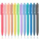 Mr. Pen- Retractable Gel Pens, 12 Pack, Black Ink Gel Pens, Pastel Barrels, Fast Dry, Gel Pen Fine Point 0.7mm