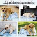 XCL Dog Cooling Mat Thicken Cooling Pad for Dog, Summer Dog Mat Foldable Washable, Endothermic& Waterproof, (QMAX>0.5), Breathable Ice Gel Sleep Mat for Dogs and Cats (20'' x 24''(Small), Ice Blue)