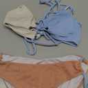 B2prity Women's Sexy Bikini Set Color Block Lace Up 2 Piece Bathing Suit Tie Side Swimsuit (Medium)