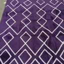 Geometric Modern Area Rug for Living Room, 4x8 Feet Purple Shag Rug for Bedroom, Fluffy Moroccan Rug with Memory Foam Carpet Dorm Room Decor for Home Bedside Girls Kids Nursery Play Mat