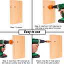 Door Lock Hole Saw Kit, with 1 inch & 2-1/8 inch Bimetal Hole Saw, for Drilling Wood and Metal Door, Installing Deadbolt and Knob, Orange