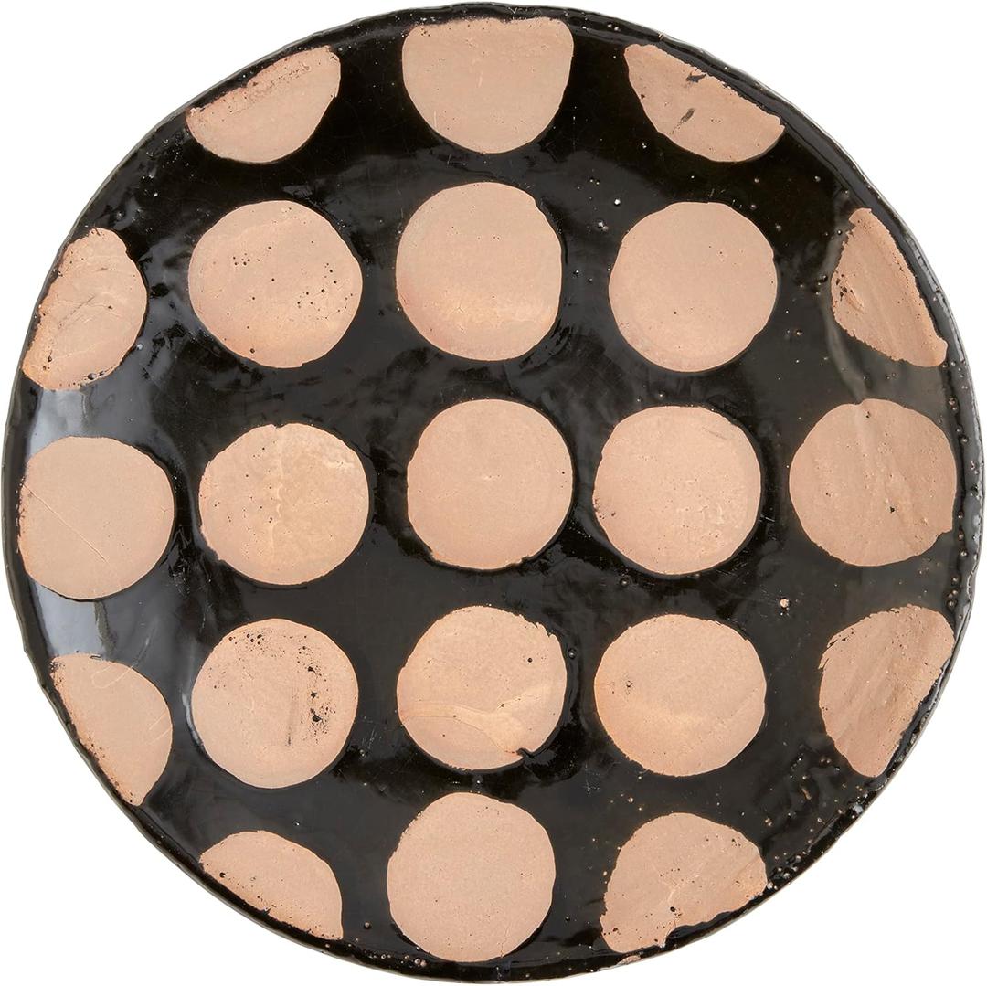 Mud Pie Black Terracotta Platter, Filled, 12" dia Mud Pie Black Terracotta Platter, Filled, 12" dia
