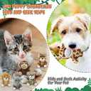 Skylety 7 Pieces Hide and Seek Dog Toys Activity Puppy Chew Squeaky Toys Plush Stuffing Burrow Woodland Stuffing with Squeakers for Small Medium Pets Dogs Puppy Gift(Lovely, Small)