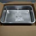 Stainless Steel Litter Box, Large Cat Litter Box for Medium to Large Cats, Odor-Free, Non-Stick, Easy to Clean, 19.5"13.6"3.9", Low Entry for Kittens, Seniors, or Injured Cats
