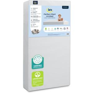 Serta Perfect Start Limited Dual Sided Baby Crib Mattress and Toddler Mattress, Breathable Fiber Core, GREENGUARD Gold Certified, Waterproof,  Made in USA