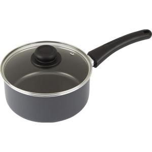 GoodCook Everyday Sauce Pan w/Lid, 3 Quart, Black (3 Quarts)