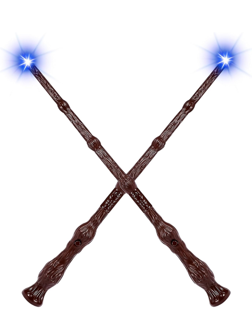 Light Up Wizard Magic Wands with Sound Illuminating Witch Wand Set for Kids Cosplay Birthday Party Favors, Hive 2PCS