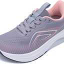 QAUPPE Wide Toe Box Shoes Women Arch Support Walking Sneakers Tennis Sneakers Orthotic Plantar Fasciitis Shoes US 8