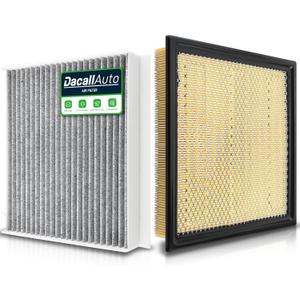 Activated Carbon Cabin & Engine Air Filter Set fit for Ford F150 V6-2.7L/3.0L/3.3L/3.5L/5.0L (2015-2025), for Expedition, for Lincoln Navigator V6-3.5L (2018-2024), Replacement FP79, FA1883