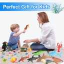 Ocean Animals Toys for Kids 3-5, 28 Pack Plastic Sea Animals Figurines Whale Fish Turtle, Educational Sea Creature Shark Toys Ocean Diorama Kit for Boys Girls