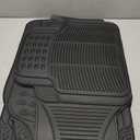 FH Group Automotive Floor Mats Solid ClimaProof for all weather protection Universal Fit Trimmable Heavy Duty fits most Cars, SUVs, and Trucks, 3pc Full Set Black