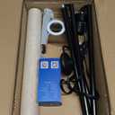 Smart LED Floor Lamp with APP Control & RGB Colors - Dimmable Standing Lamp for Living Room, Bedroom, Gaming - Remote, Timer, 9W Bulb Included, 67" Modern Tall Lamp (C:Black Beige)