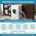 5304505004 Washer Door Gasket Replacement,5304505004 Front Load Washer Rubber Seal Parts 5304516744 5304505239,Compatible with Frigidaire Electrolux Washer Door Seal