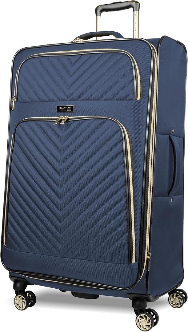 Kenneth Cole REACTION Chelsea Chevron Quilted Luggage, Navy, 28-Inch 