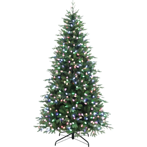 Smart Christmas Trees, App Compatible with Amazon Alexa & Google Nest Voice Control, Prelit 7.5ft Tree, 500 C7 LED Color Changing Lights