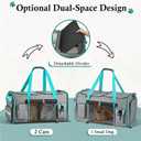 Keaber Cat Carrier for 2 Cats with Expandable Space & Litter Box, Gray