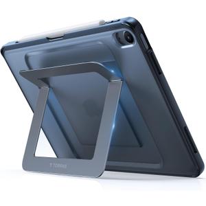 TORRAS Ostand K1 Guardian for iPad Air 13 inch Case M3 2025, M2 2024, Ultra Stable Stand, Multiple Adjustable Viewing Angles, Slim Protective Kickstand iPad Air 13 Case with Pencil Holder, Black