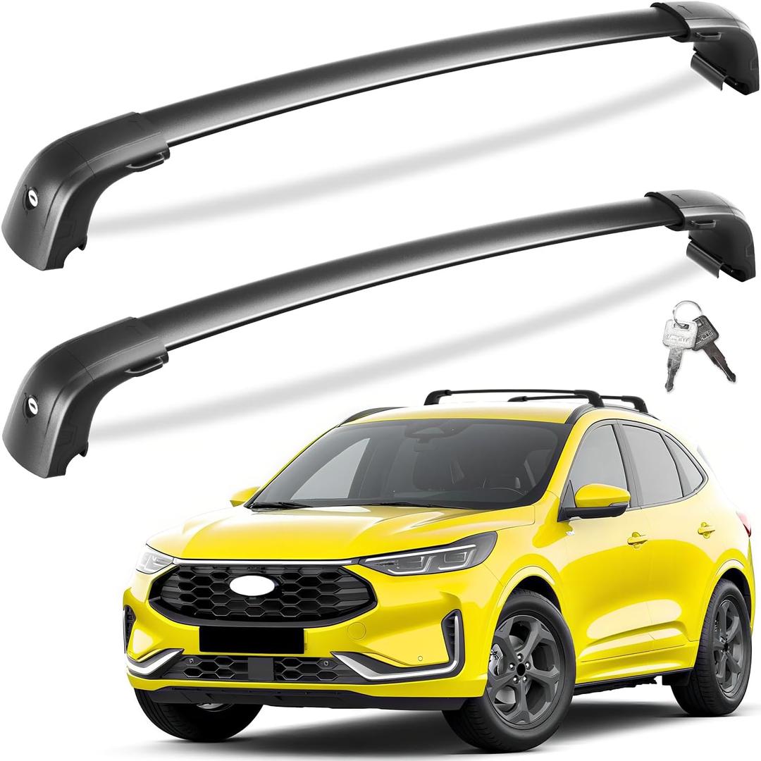 Tuyoung 300lb Lockable Roof Rack Cross Bars Compatible with Ford Escape 2020 2021 2022 2023 2024 2025 2026 with Flush Side Rails, Heavy Duty Anti-Theft Aluminum Roof Rails Crossbars Cargo Carrier Bag