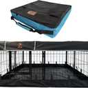 PJYuCien Dog Playpen Outdoor Plus Storage Bag, 24" H 8 Panels Puppy Pen with Square Bottom & Top Cover, Heavy Duty Dog Fence for Camping